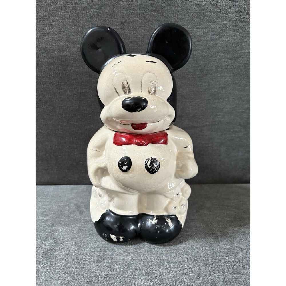 Vintage 1940's Walt Disney Turnabout Mickey & Minnie Mouse‎ Cookie Jar